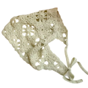 Gestrickter dreieckiger Kopftuch Französischer Vintage Blumen Handgehäkelter Retro Haartuch Eleganter Designstil 8