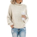 Gestrickter Rollkragenpullover für Damen G250 9