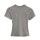 Getailleerd T-shirt met korte mouwen voor dames Eenvoudige ronde hals Elegante elastische top voor casual gebruik Modieus T-shirt 6