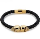 Gevlochten schedelarmband voor dames 2