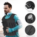 Gewichtsvest 1-20 kg Verstelbaar trainingsvest met gewichtszakken Zwart vest voor krachttraining en hardlopen zonder vulling 2
