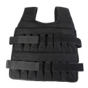 Gewichtsweste 15 kg für Kraft- und Konditionstraining Schwarze Trainingsweste mit Doppeltaschen Verstellbare Sportweste 1