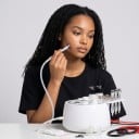 Gezicht peeling apparaat 3-in-1 met vacuümzuiging en vernevelaar 220–240 V EU, diamant microdermabrasie, wit, voor thuisgebruik 2