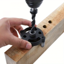 Ghid de forare manual pentru găuri drepte 6/8/10 mm Localizator de centru pentru lemn Aluminiu aliaj 6061 Instrument pentru lemn max lățime 46 mm 3