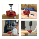 Ghid de forare manual pentru găuri drepte 6/8/10 mm Localizator de centru pentru lemn Aluminiu aliaj 6061 Instrument pentru lemn max lățime 46 mm 4