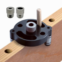 Ghidaj de precizie pentru găurire cu dibluri, dispozitiv de fixare din aluminiu de 6 8 10 mm, opritor pentru burghiu, șablon de burghiu pentru prelucrarea lemnului 2