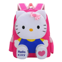 Ghiozdan roz pentru copii 33 x 26 x 11 cm cu motiv Hello Kitty Buzunar principal cu fermoar 3 buzunare frontale 2 buzunare laterale Potrivit de la 5 ani 1