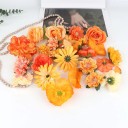 Ghirlanda decorativa di fiori 15 m 20 pezzi di fiori su corda in seta per matrimoni, feste, pareti fotografiche e interni 7