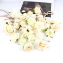 Ghirlanda decorativa di fiori 15 m 20 pezzi di fiori su corda in seta per matrimoni, feste, pareti fotografiche e interni 5