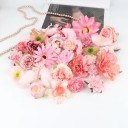 Ghirlanda decorativa di fiori 15 m 20 pezzi di fiori su corda in seta per matrimoni, feste, pareti fotografiche e interni 3