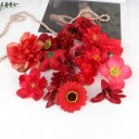 Ghirlanda decorativa di fiori 15 m 20 pezzi di fiori su corda in seta per matrimoni, feste, pareti fotografiche e interni 1
