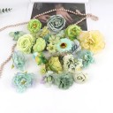 Ghirlanda decorativa di fiori 15 m 20 pezzi di fiori su corda in seta per matrimoni, feste, pareti fotografiche e interni 8