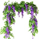 Ghirlande decorative floreali pendenti artificiali 2 m multicolore per matrimoni pergole balconi terrazze pareti interni 1