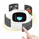 Ghiveci inteligent cu autoirigare și display, mai mult de 49 expresii și 7 senzori, 11,4 × 10 × 9,6 cm, cipuri AI, Wi-Fi, pentru plante 6