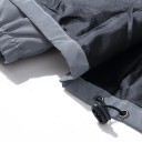 Giacca a vento grigia da uomo riflettente e impermeabile con cappuccio Giacca sportiva per la pioggia con effetto riflettente Giacca leggera 5