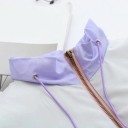 Giacca bomber da donna in colori pastello Strisce colorate spezzate Colletto alto con cordino Chiusura con zip Due tasche Polsini e orlo elasticizzati 3