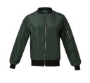 Giacca bomber leggera da donna per primavera e autunno Colletto e orli a costine Tasca con zip sul braccio Tasche laterali Zip metallica 3