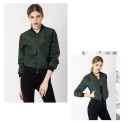Giacca bomber leggera da donna per primavera e autunno Colletto e orli a costine Tasca con zip sul braccio Tasche laterali Zip metallica 6