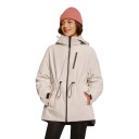 Giacca da donna outdoor impermeabile con cappuccio e zip con cordino in vita e tasca sul petto per escursioni e pioggia 8