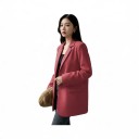 Giacca da donna Oversize Prolungata taglio ampio Rever Chiusura a bottoni Tasche Poliestere e cotone Per lavoro e città 1
