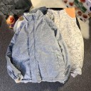 Giacca da donna reversibile con lato in peluche e stampa di personaggi dei cartoni animati Collo alto Chiusura con zip Tasche laterali 4