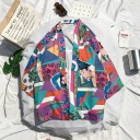 Giacca da uomo colorata con motivi giapponesi 9