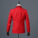 Giacca da uomo con fiori 3D argentati J2670 10