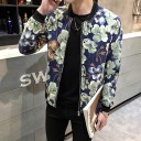 Giacca da uomo primaverile con fiori - Blu A1491 1