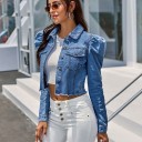 Giacca di jeans corta da donna P1388 1