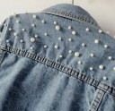 Giacca di jeans da donna con perle 2