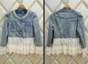 Giacca di jeans elegante da donna con pizzo 3