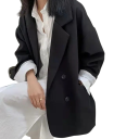 Giacca elegante da donna con colletto e tasche Giacca monocolore con bottoni in poliestere Giacchino alla moda in vari colori per lavoro e tempo libero 9