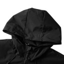 Giacca impermeabile e antivento con cappuccio e zip, tre tasche con zip e maniche e orlo regolabili unisex 13