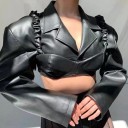 Giacca in pelle da donna P2325 1