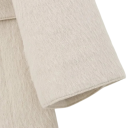 Giacca in peluche beige da donna con colletto e tasche Giacca elegante e morbida in poliestere Abbigliamento autunnale e invernale monocolore 3