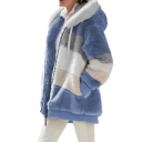 Giacca invernale da donna con cappuccio Materiale morbido e peloso Chiusura comoda Cappotto caldo per il freddo Stile casual Sensazione piacevole durante l'uso 4
