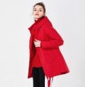 Giacca invernale da donna con cappuccio Protegge dal vento, dalla pioggia e dalla neve Superficie imbottita Zip bidirezionale Tasche 9