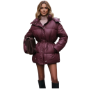 Giacca invernale da donna con colletto Giacca calda con bottoni e tasche e cordoncino regolabile in vita Cappotto invernale comodo per l'uso quotidiano 4