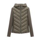 Giacca invernale da donna Giacca in poliestere con zip e cappuccio Cappotto caldo e comodo per il freddo Giacca invernale calda per l'uso quotidiano 12