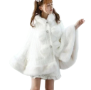 Giacca invernale da donna in peluche Taglia universale Giacca calda con cappuccio Chiusura con bottoni Dettagli decorativi Giacca in morbido poliestere 11