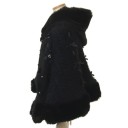 Giacca invernale da donna in peluche Taglia universale Giacca calda con cappuccio Chiusura con bottoni Dettagli decorativi Giacca in morbido poliestere 7