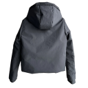 Giacca invernale da donna nera con cappuccio chiusura con zip in poliestere tasche per le mani calda comoda giacca invernale cappotto elegante per i periodi freddi 8