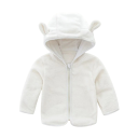Giacca invernale da ragazza con zip in peluche con cappuccio a orecchie Cappottino caldo in cotone e poliestere per bambini 5