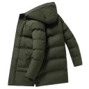 Giacca invernale da uomo Resistente al vento Chiusura con zip e bottoni Tasche pratiche Fodera in cotone caldo Giacca invernale in poliestere resistente 8