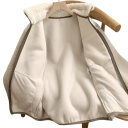 Giacca invernale da uomo Unisex in pile caldo con colletto alto Chiusura con zip Tasche Tasca con zip sul petto Design invernale in poliestere 2