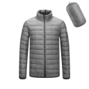 Giacca invernale da uomo Unisex resistente al vento Chiusura con zip Poliestere resistente Giacca elegante con ricamo sulla manica Design invernale caldo 5