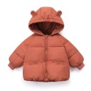 Giacca invernale per bambini in poliestere e cotone Unisex giacca calda con zip e tasche Giacca invernale per bambini con cappuccio 1
