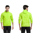Giacca leggera unisex con cappuccio chiusura a zip in poliestere spandex per protezione dalla pioggia e uso all'aperto 13