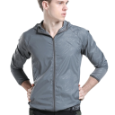 Giacca leggera unisex con cappuccio chiusura a zip in poliestere spandex per protezione dalla pioggia e uso all'aperto 14