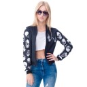 Giacca primaverile da donna con teschi P2316 1